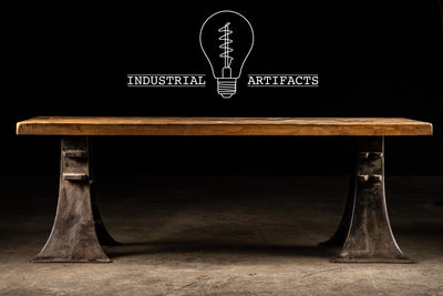 Vintage Industrial Butcher Block Coffee Table