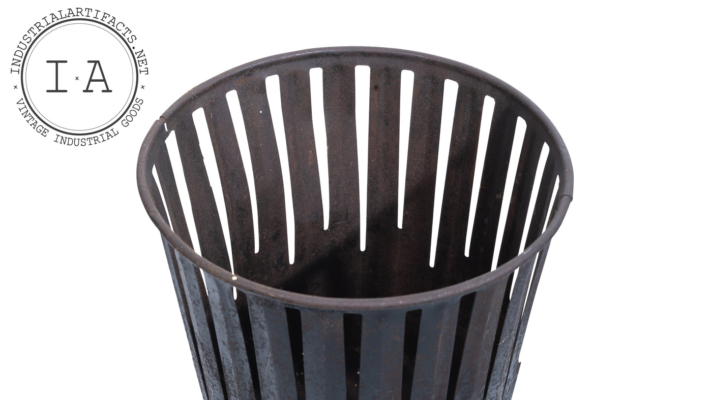 Antique Industrial Waste Basket