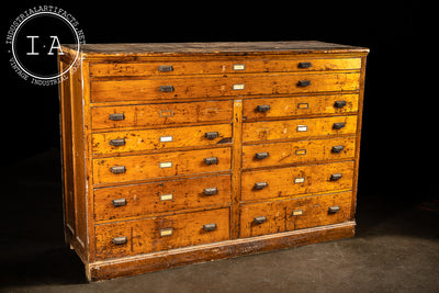 c. 1940 Wooden Laboratory Cabinet