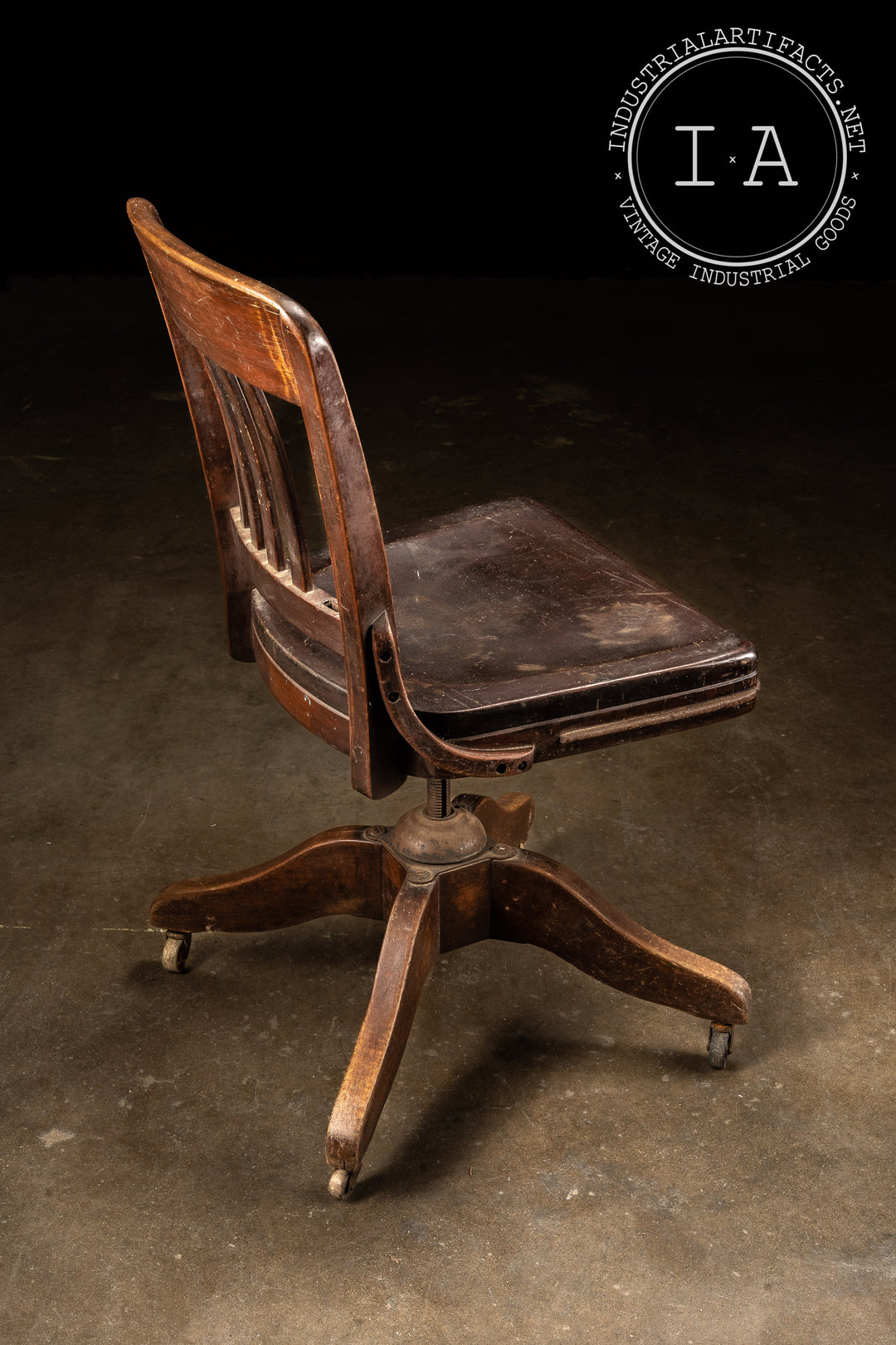 Vintage Wooden Bankers Chair – Industrial Artifacts