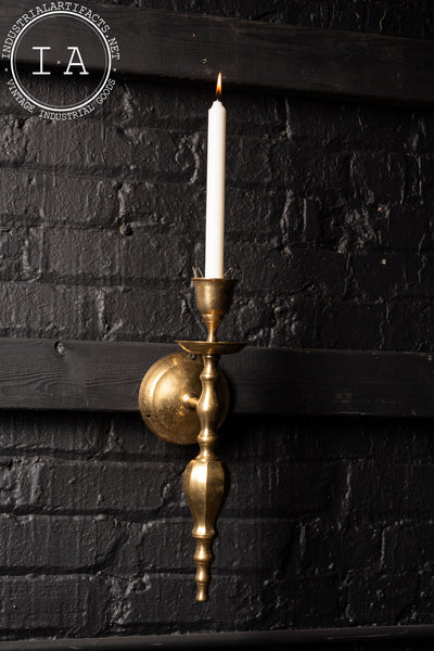 Vintage Pair of Brass Candle Sconces