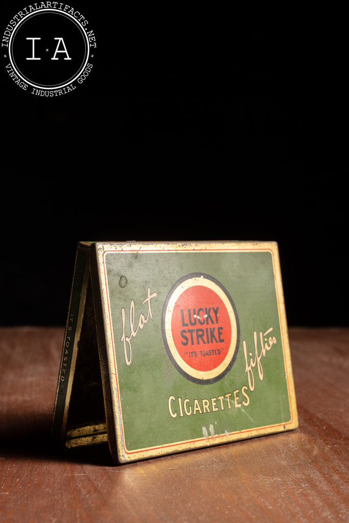 Lucky Strike Flat Fifties Tin Cigarette Box