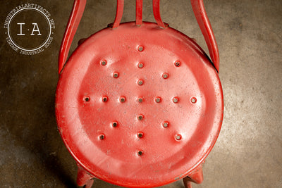 c. 1900 Ice Cream Parlor Chair in Red by Toledo Uhl