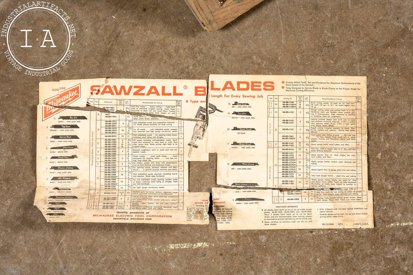 Vintage Milwaukee Sawzall Display Case