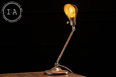 c. 1904 Articulated Copper Table Lamp by Holophane