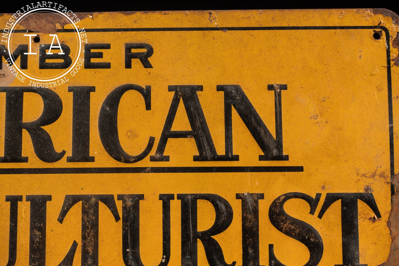 Antique Embossed Tin American Agriculturist Sign