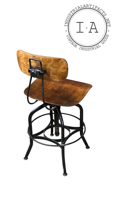 Antique Toledo Uhl Adjustable Draftsmans Chair