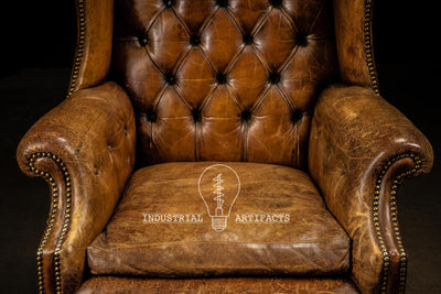 Vintage Tufted Leather Armchair
