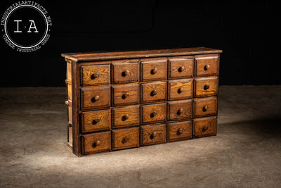 Antique Wooden Twenty Drawer Apothecary Cabinet