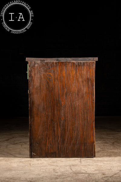 Antique Lab Cabinet with Butcher Block Top