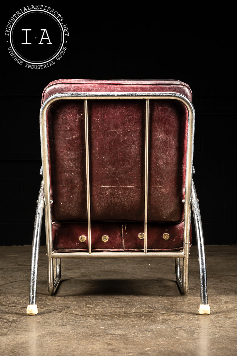 c. 1930 Streamline Art Deco Kem Weber Oxblood Chair