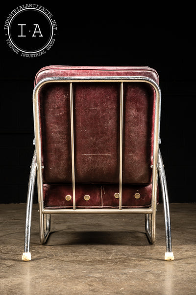 c. 1930 Streamline Art Deco Kem Weber Oxblood Chair