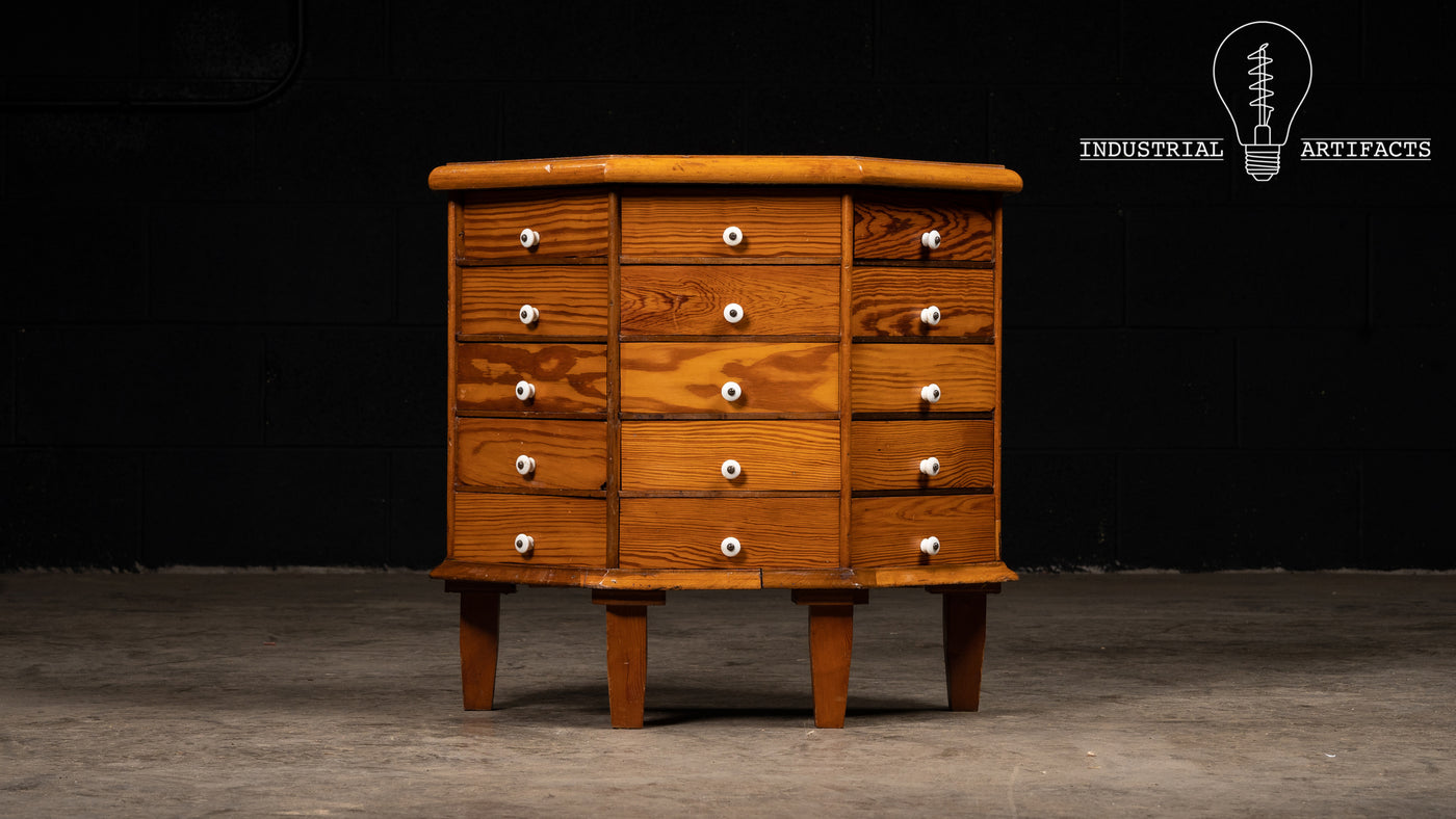 Early 20th Century Wooden Parts Cabinet