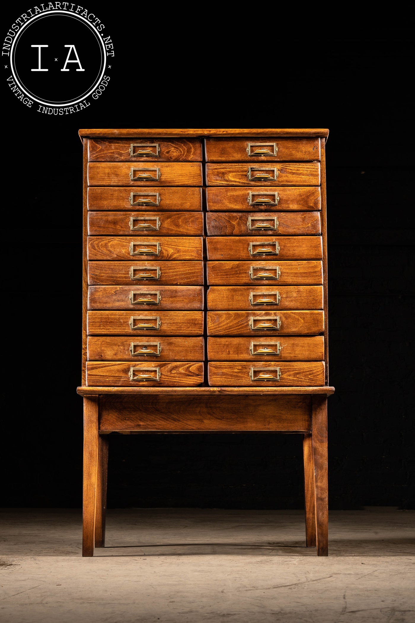 Early 20th Century Wooden Document Cabinet