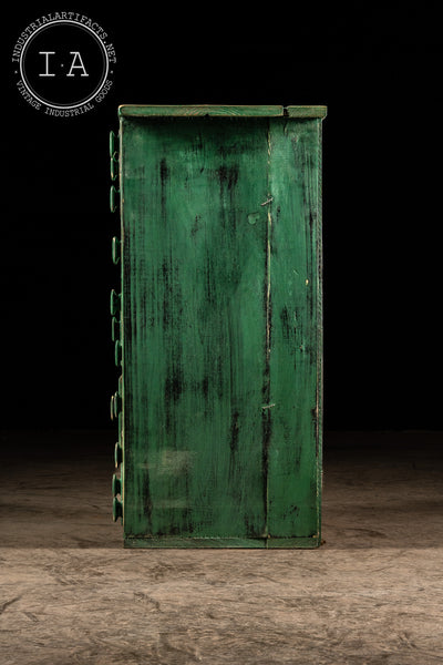Vintage Industrial Cabinet In Green