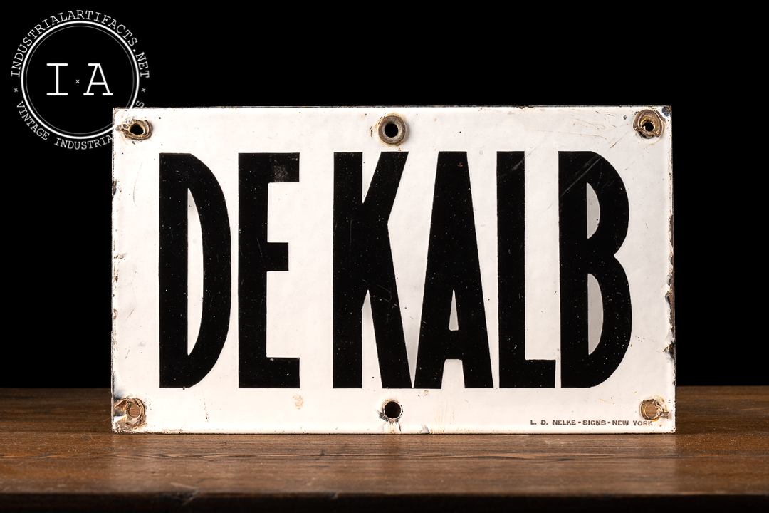 c. 1930 DeKalb Agricultural Single Sided Porcelain Sign