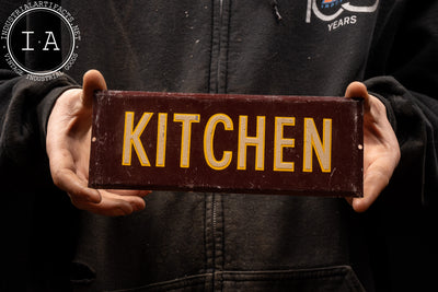 Vintage Smaltz Burgandy Kitchen Sign