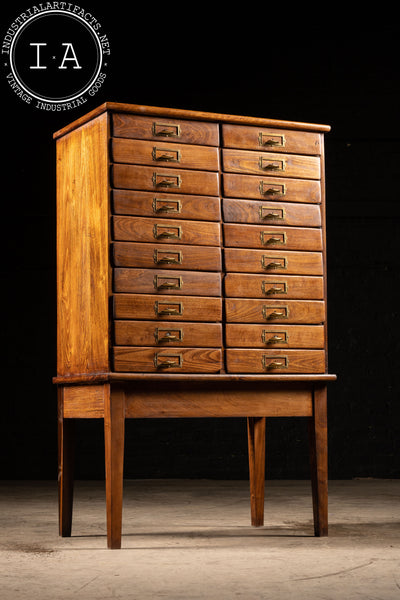 Early 20th Century Wooden Document Cabinet