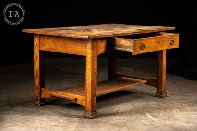 Vintage Arts And Crafts Style Library Desk