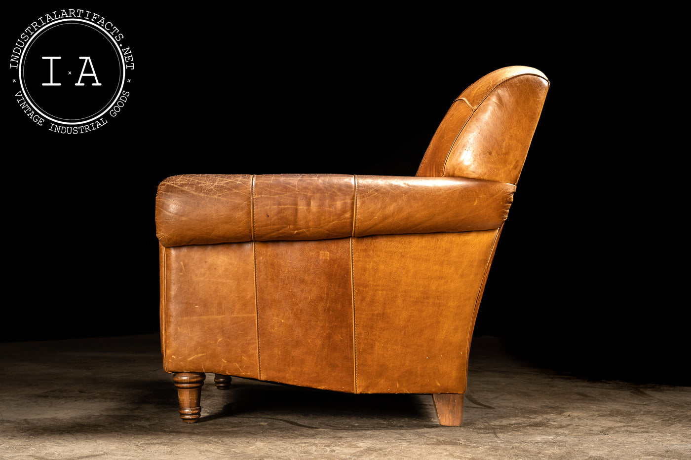 Hancock & Moore Leather Club Chair With Ottoman