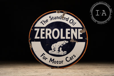 Antique Zerolene Standard Oil Porcelain Sign