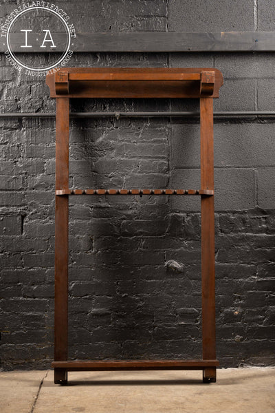 c. 1923 Brunswick Mahogany Billiards Cue Rack