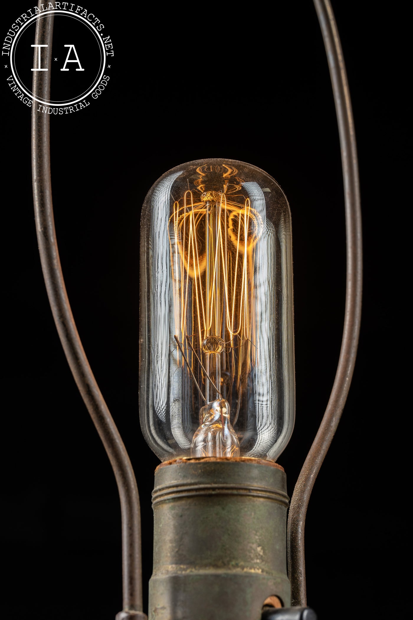 Antique Carved Wooden Filigree Lamp