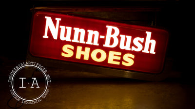 Antique Nuun-Bush Shoes Double-Sided Lighted Sign
