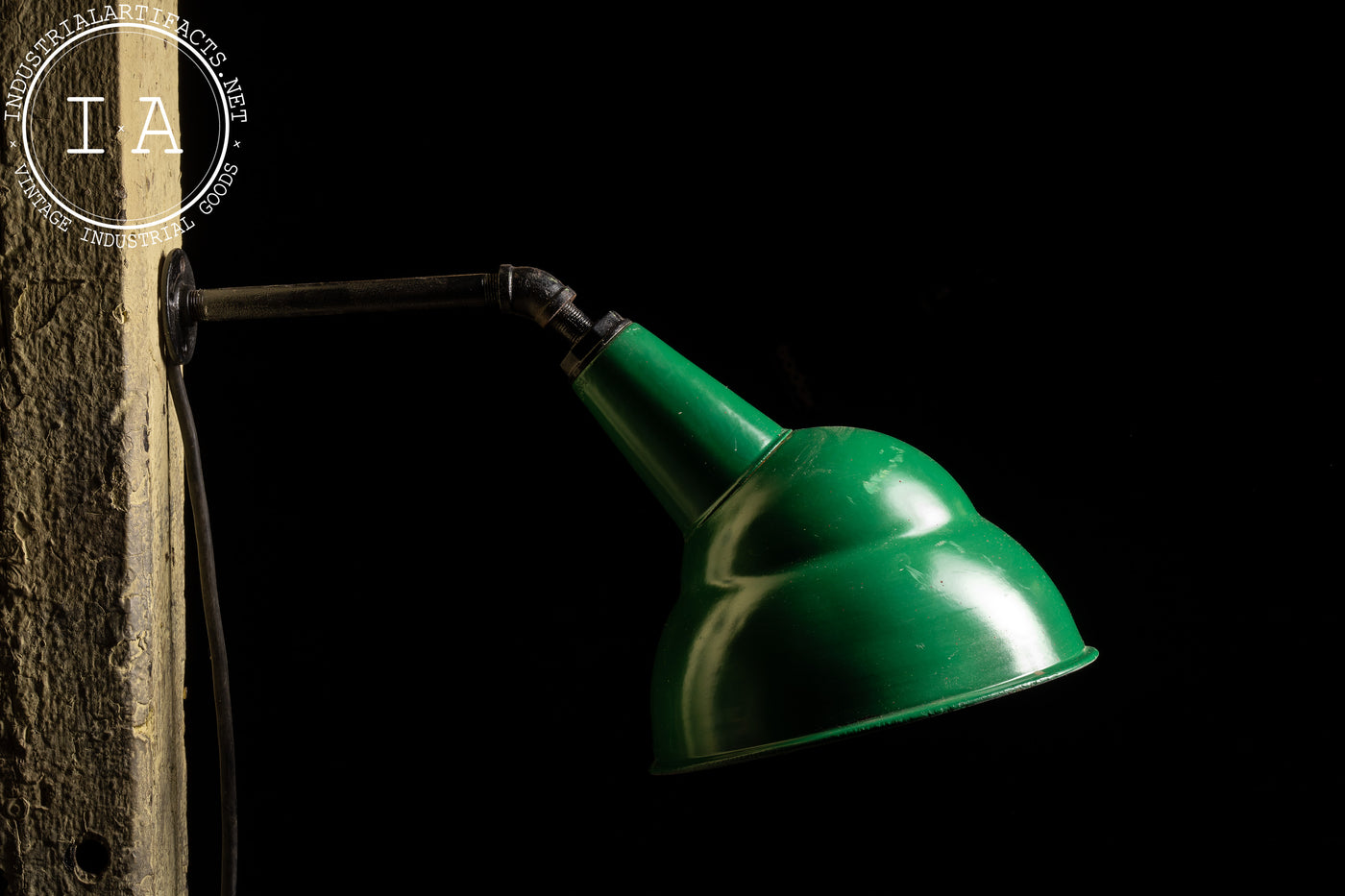 Vintage Industrial Lamp in Green