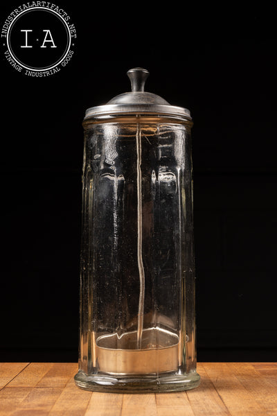 Vintage Barbershop Sterilizer Glass Jar