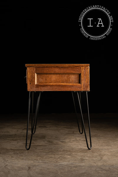 Vintage Card Catalog With Hairpin Legs