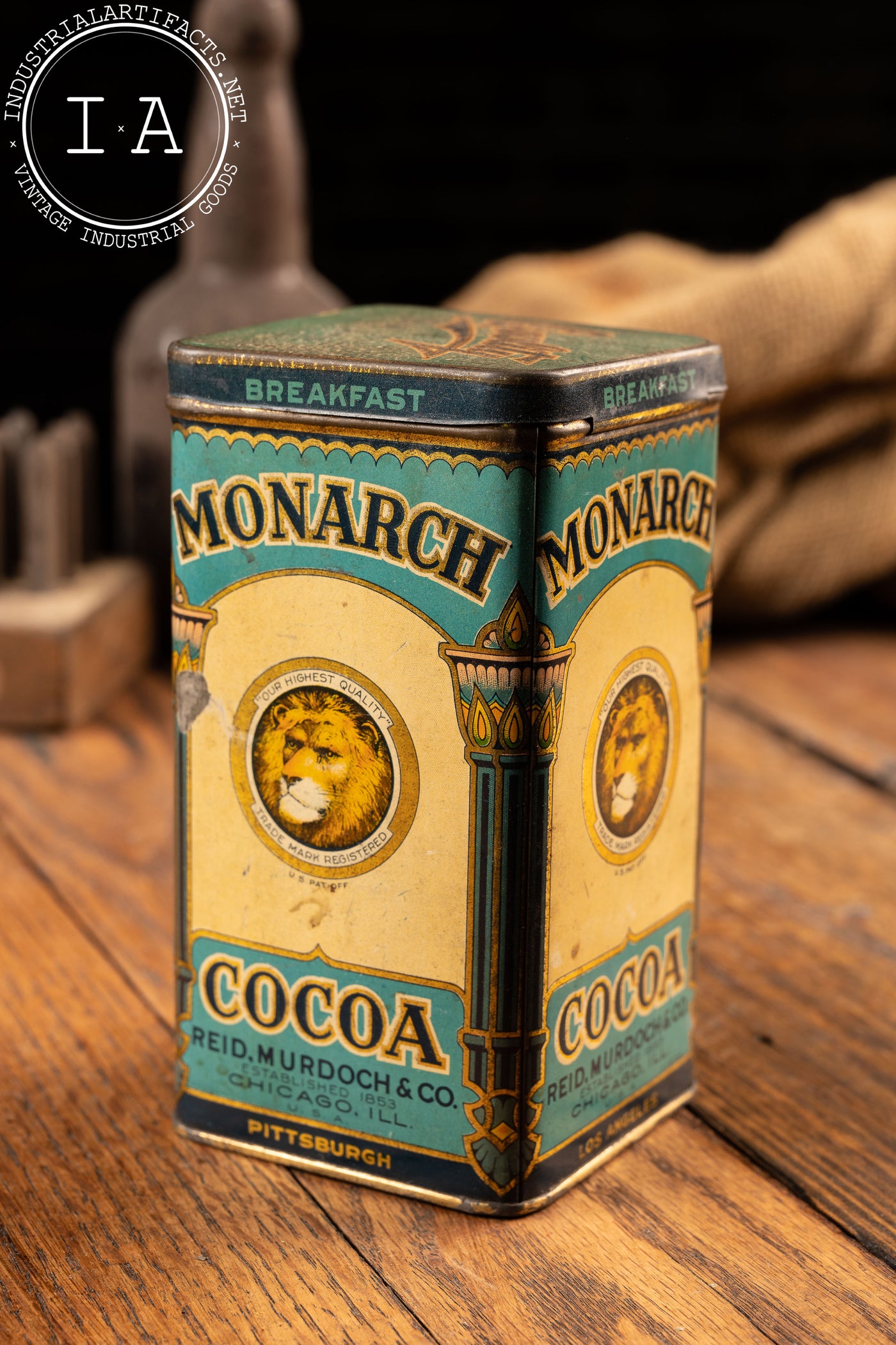 Vintage Monarch Cocoa Tin