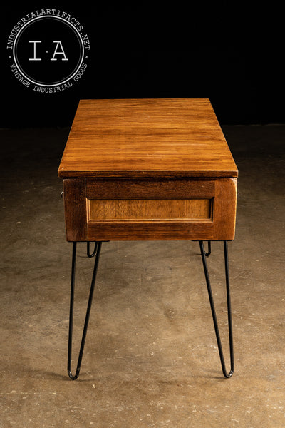 Vintage Card Catalog With Hairpin Legs