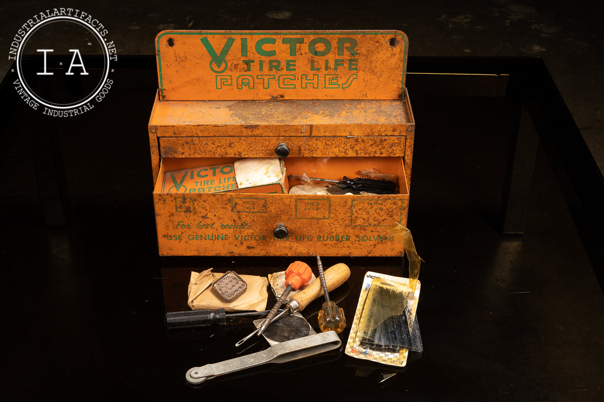 c. 1960 Victor Tire Life Patch Store Counter Display