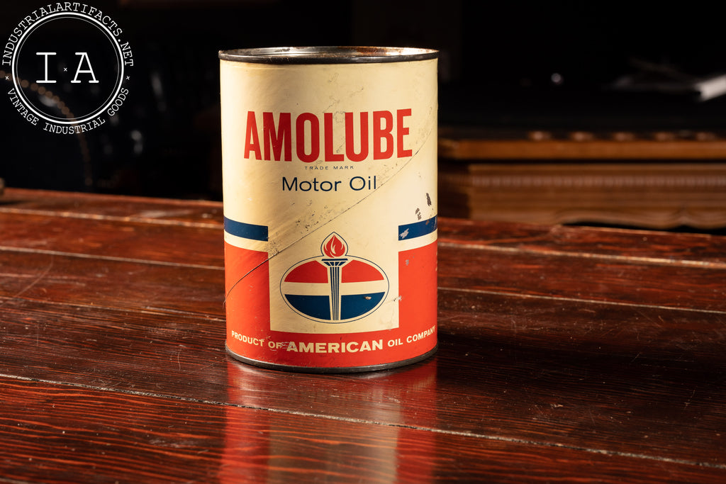 Vintage American Amolube Motor Oil Can – Industrial Artifacts