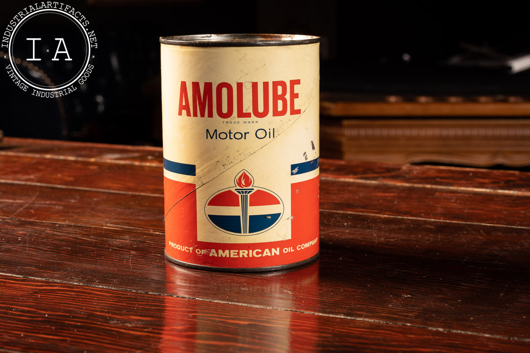 Vintage American Amolube Motor Oil Can – Industrial Artifacts
