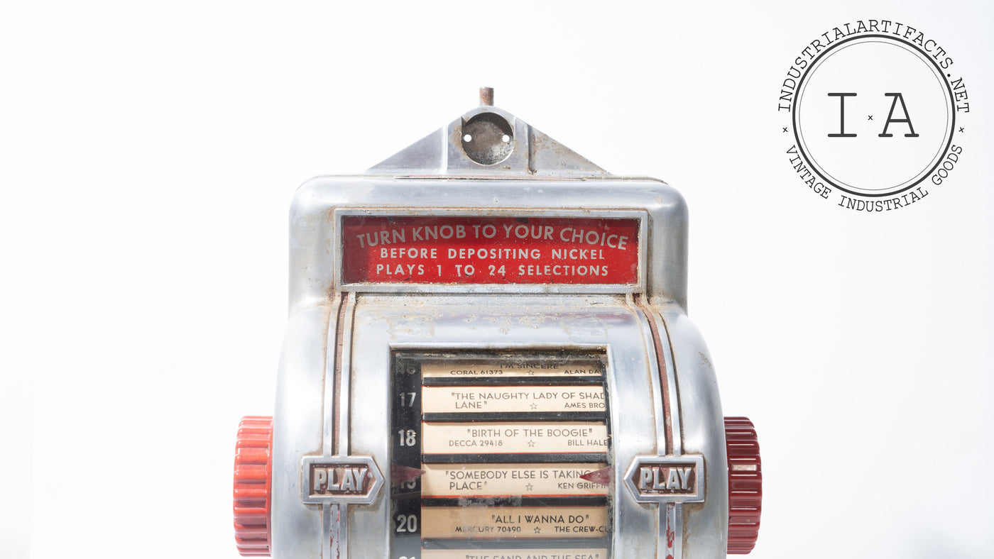 1940s Tabletop Soda Shop Diner Jukebox Selector by Packard