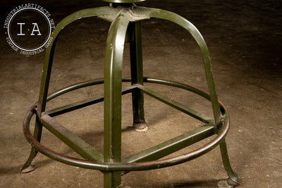 c. 1930 Industrial Steel Radio Machinist Stool