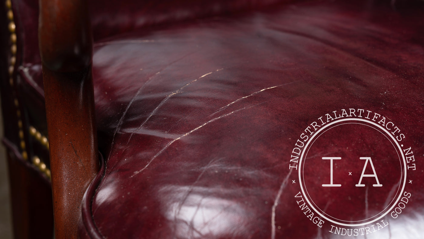 Victorian Oxblood Leather Armchair