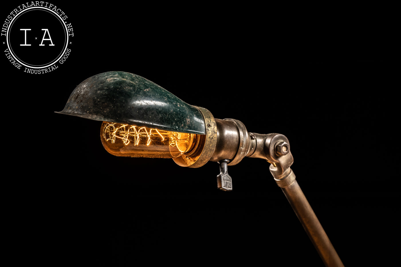 Vintage Brass Industrial Adjustable Lamp