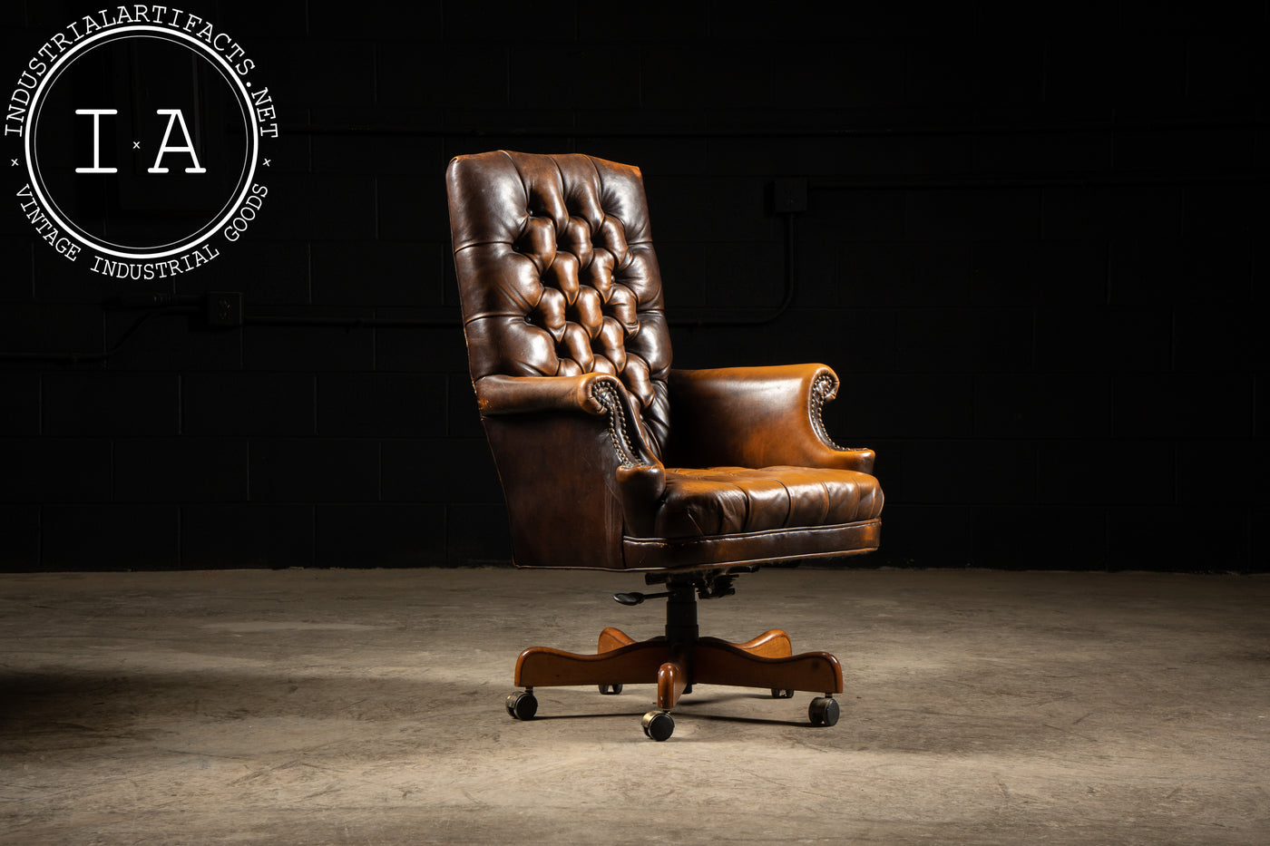 Vintage Tufted Office Chair