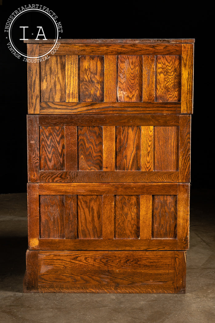 Early 20th Century Ten Drawer Red Oak Flat File Cabinet