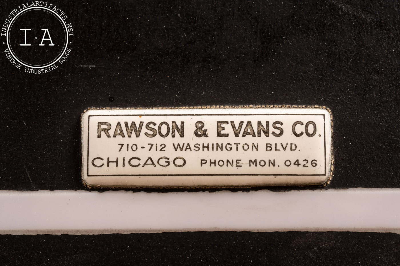 Early 20th Century Chicago Drugs Milk Glass Sign
