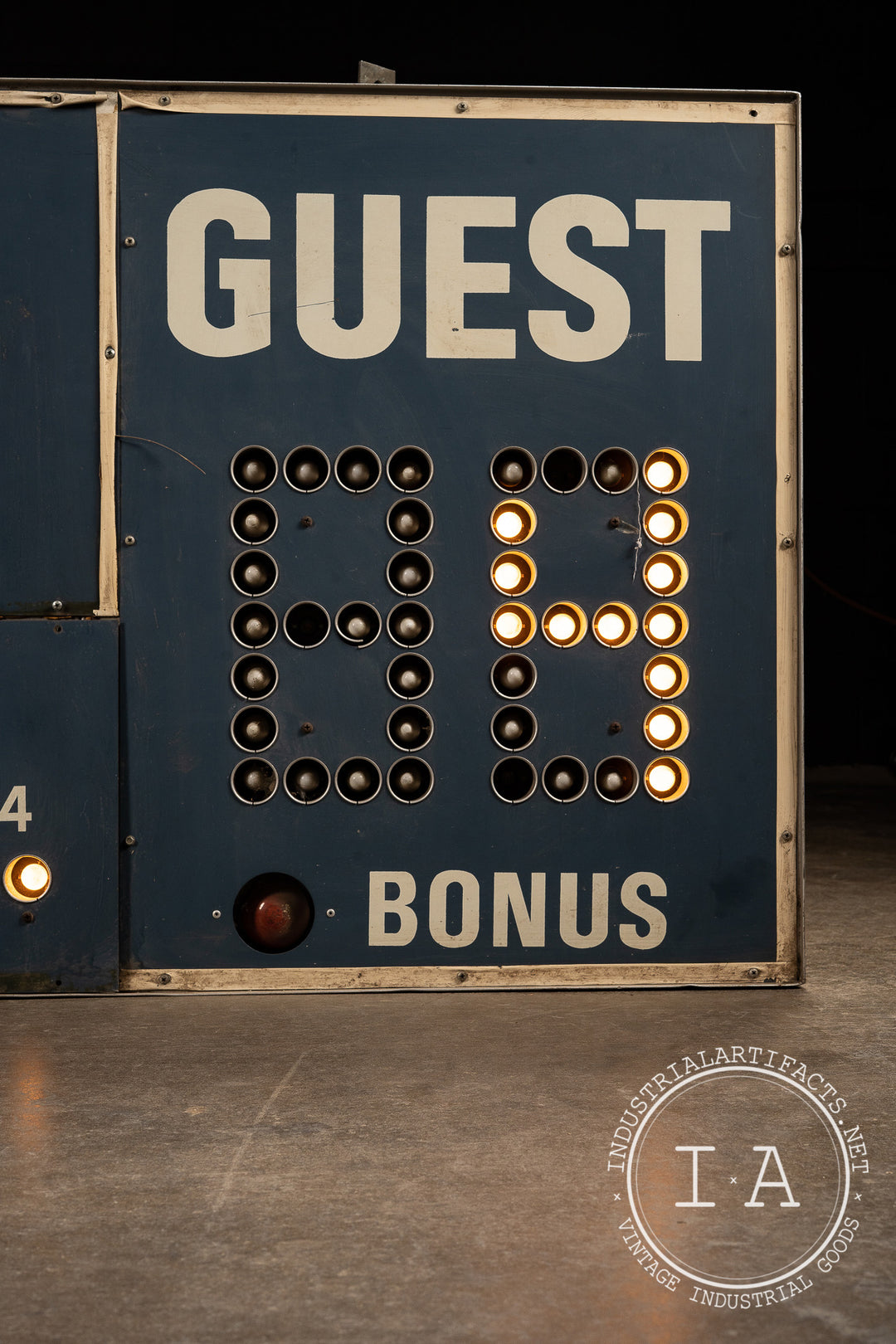 Vintage Lighted Basketball Court Scoreboard – Industrial