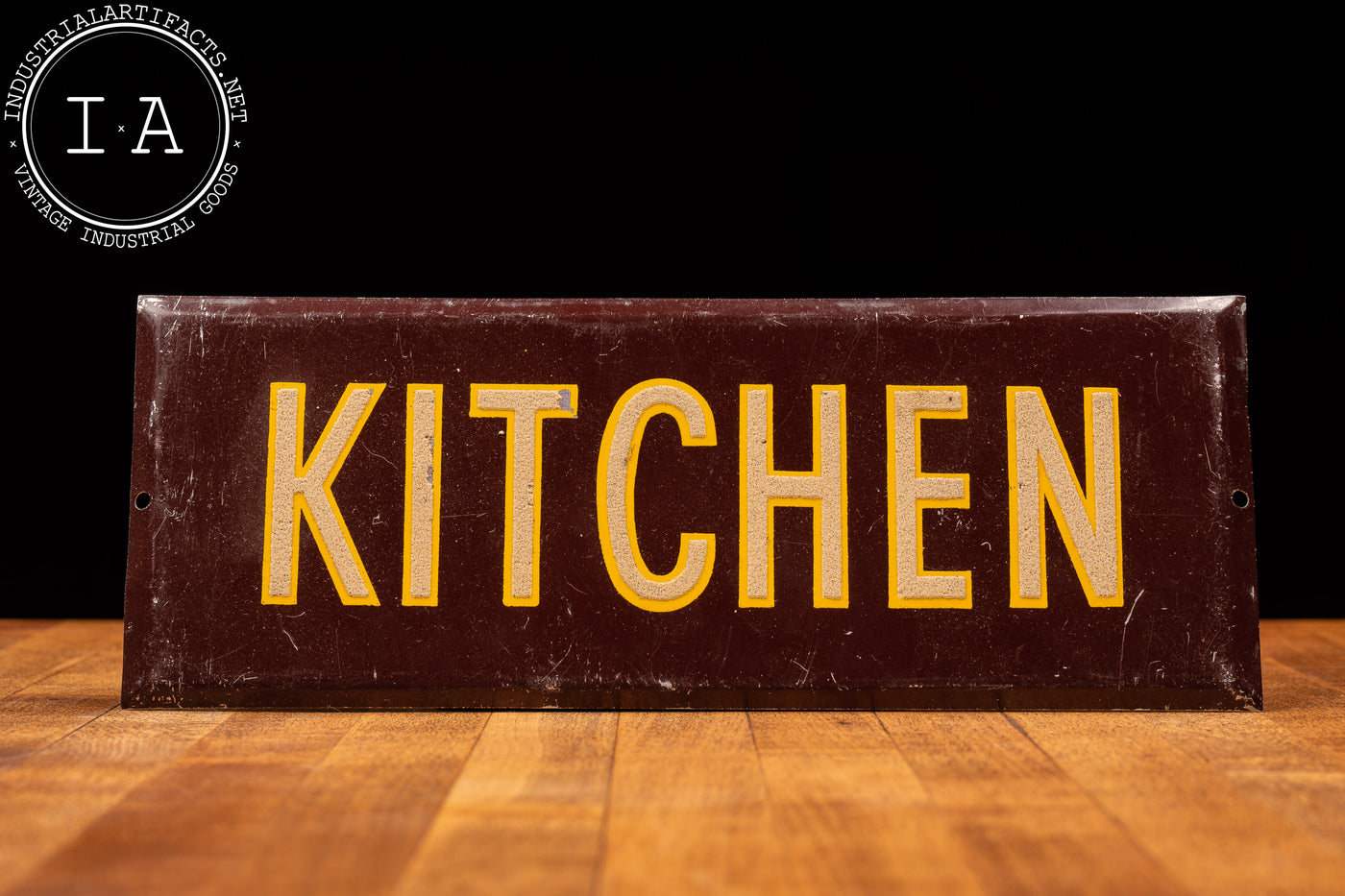 Vintage Smaltz Burgandy Kitchen Sign