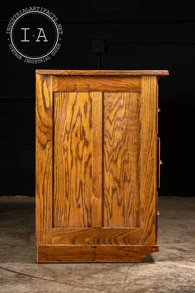 Vintage Wooden Laboratory Cabinet