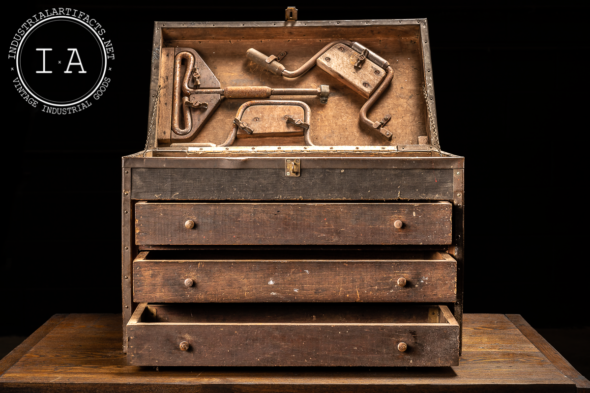 Early 20th Century Tool Chest With Tools