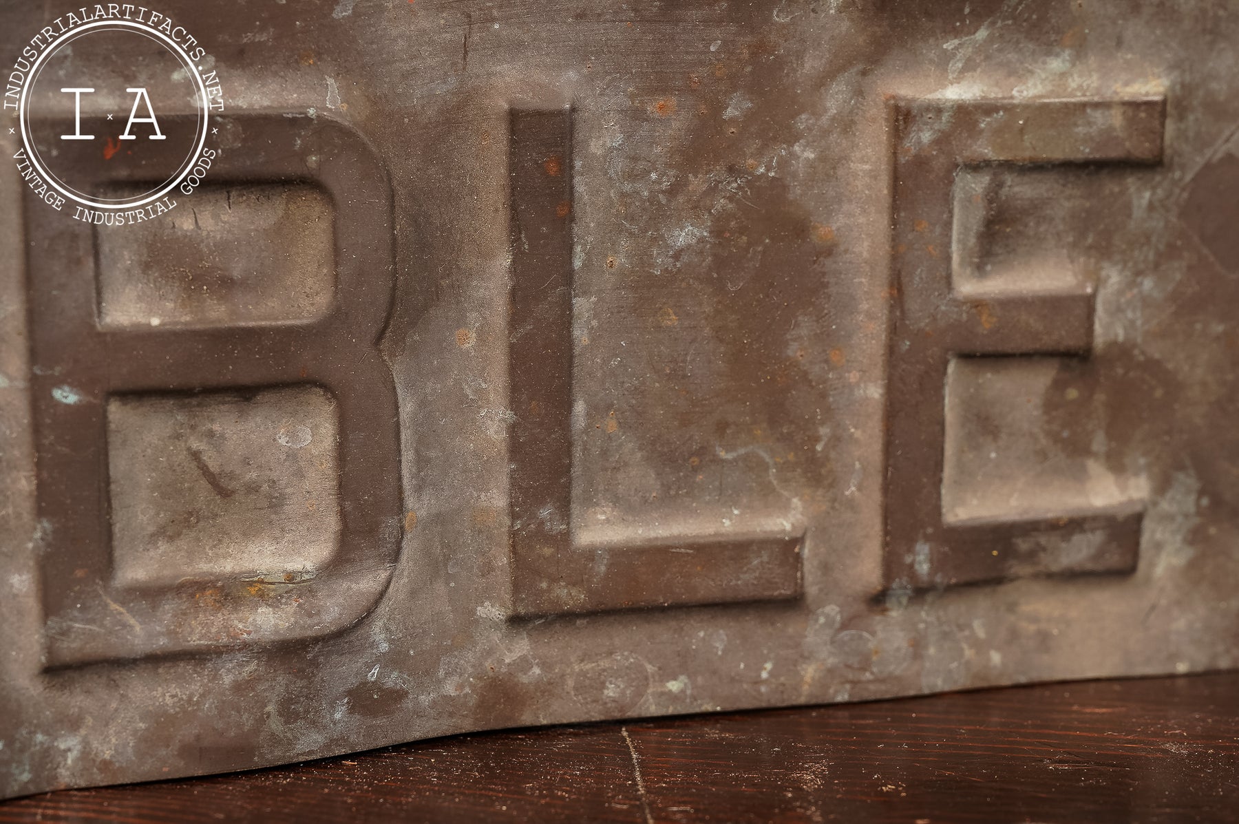 Vintage Edible Embossed Tin Sign – Industrial Artifacts