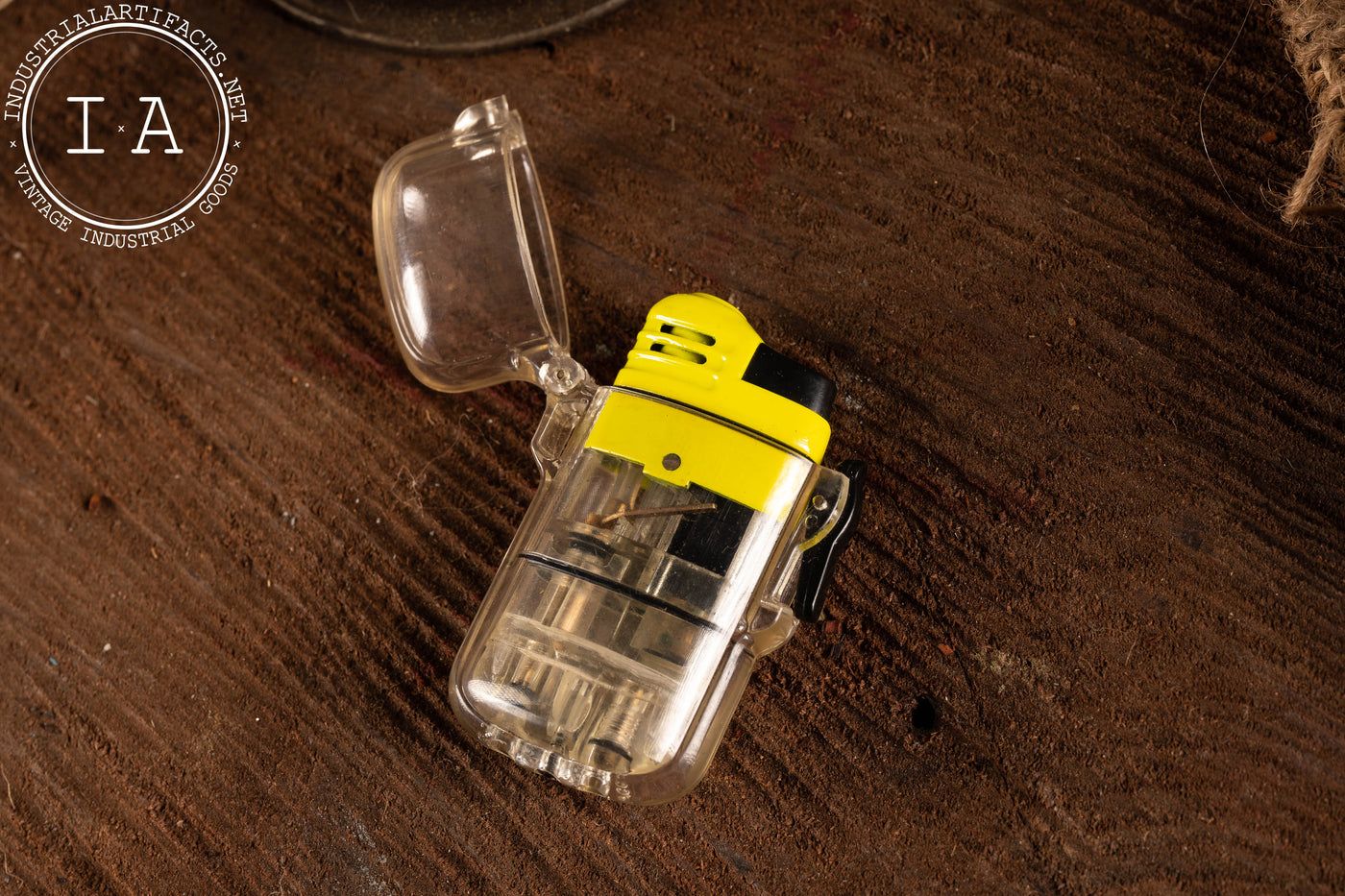 Vintage Yellow and Clear Craze Lighter