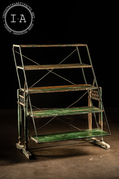 c. 1920 Convertible Bakers Rack Table